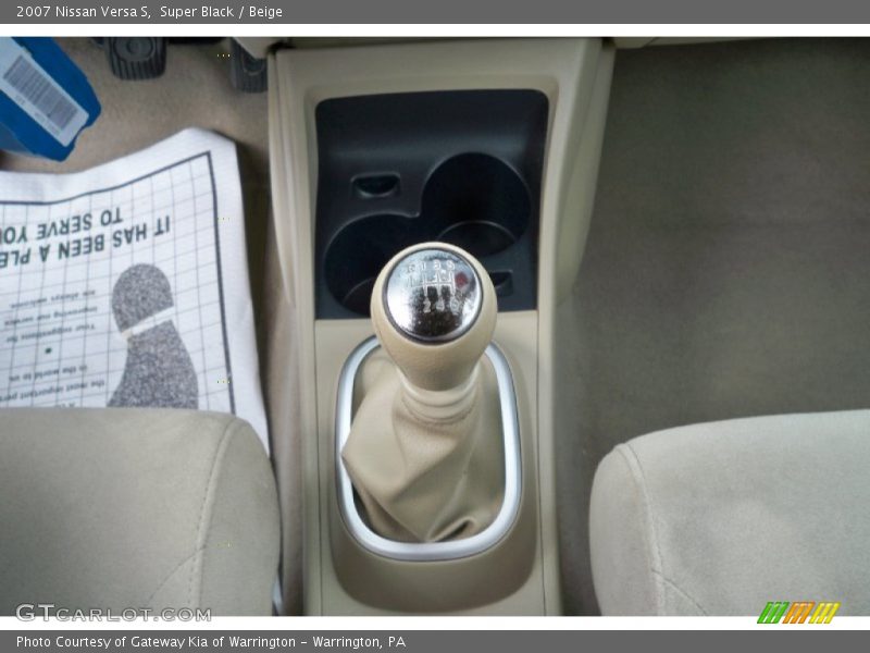 Super Black / Beige 2007 Nissan Versa S