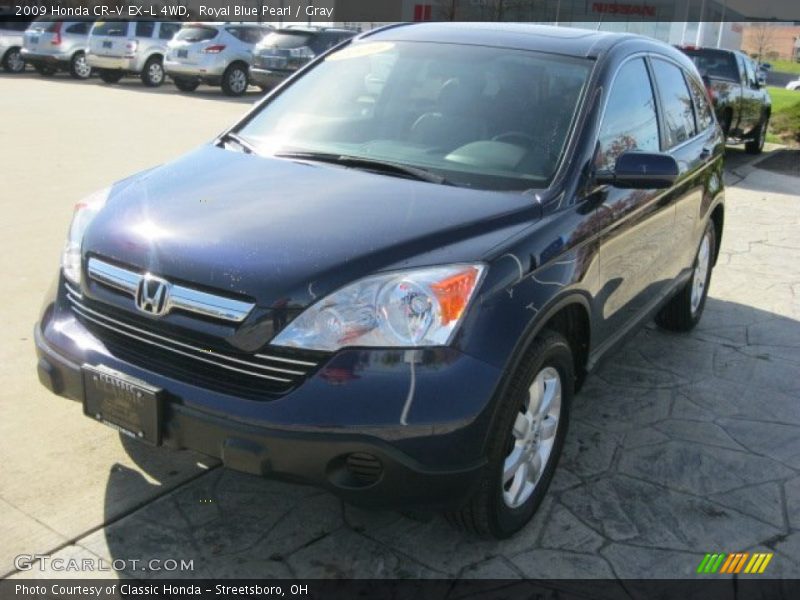 Royal Blue Pearl / Gray 2009 Honda CR-V EX-L 4WD