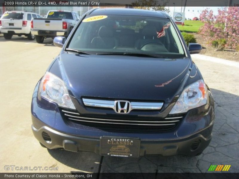 Royal Blue Pearl / Gray 2009 Honda CR-V EX-L 4WD