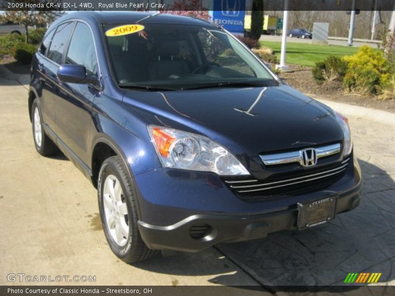Royal Blue Pearl / Gray 2009 Honda CR-V EX-L 4WD