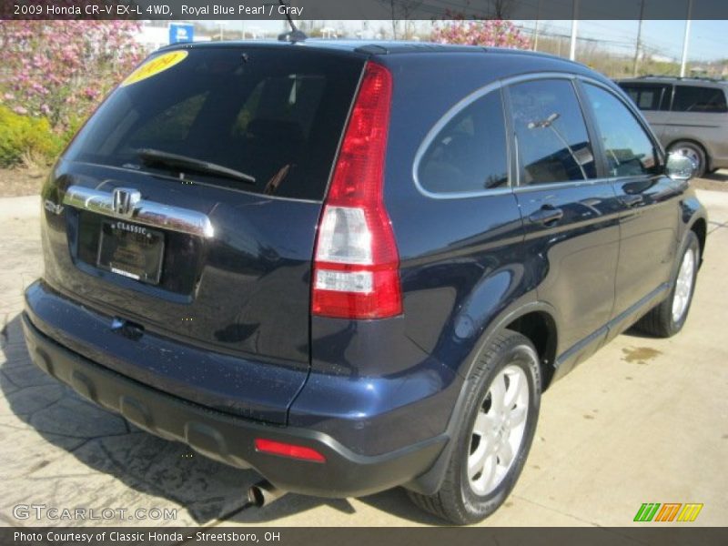 Royal Blue Pearl / Gray 2009 Honda CR-V EX-L 4WD