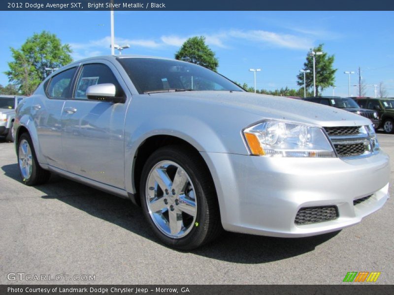 Bright Silver Metallic / Black 2012 Dodge Avenger SXT