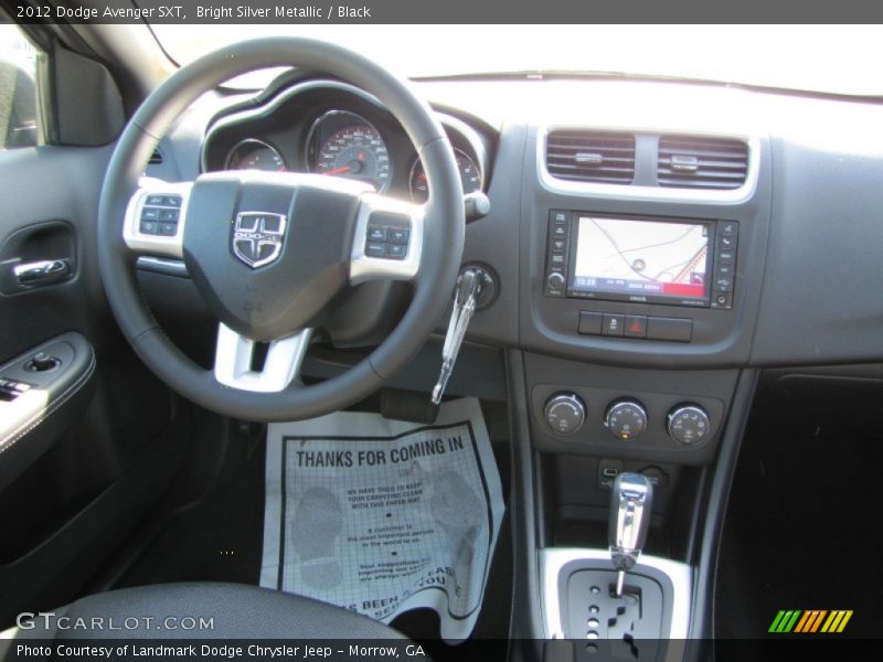 Bright Silver Metallic / Black 2012 Dodge Avenger SXT