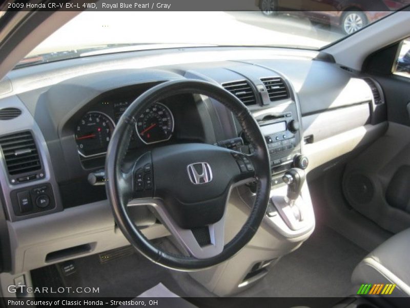 Royal Blue Pearl / Gray 2009 Honda CR-V EX-L 4WD