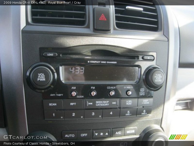 Royal Blue Pearl / Gray 2009 Honda CR-V EX-L 4WD