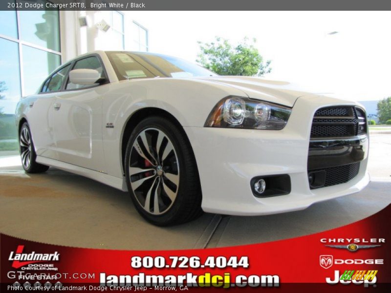 Bright White / Black 2012 Dodge Charger SRT8