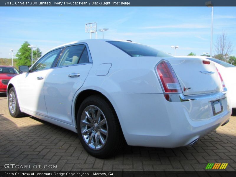 Ivory Tri-Coat Pearl / Black/Light Frost Beige 2011 Chrysler 300 Limited