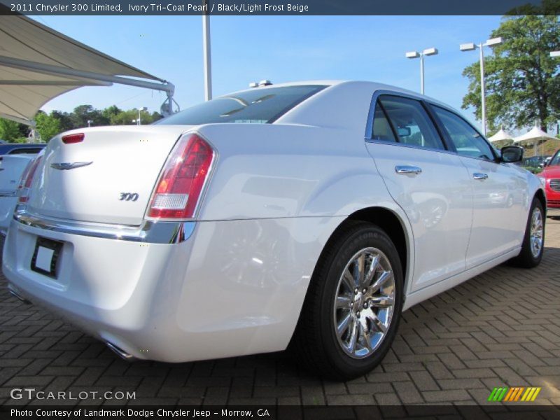 Ivory Tri-Coat Pearl / Black/Light Frost Beige 2011 Chrysler 300 Limited