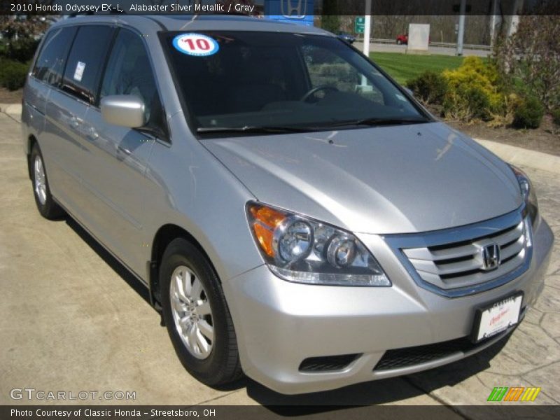 Alabaster Silver Metallic / Gray 2010 Honda Odyssey EX-L