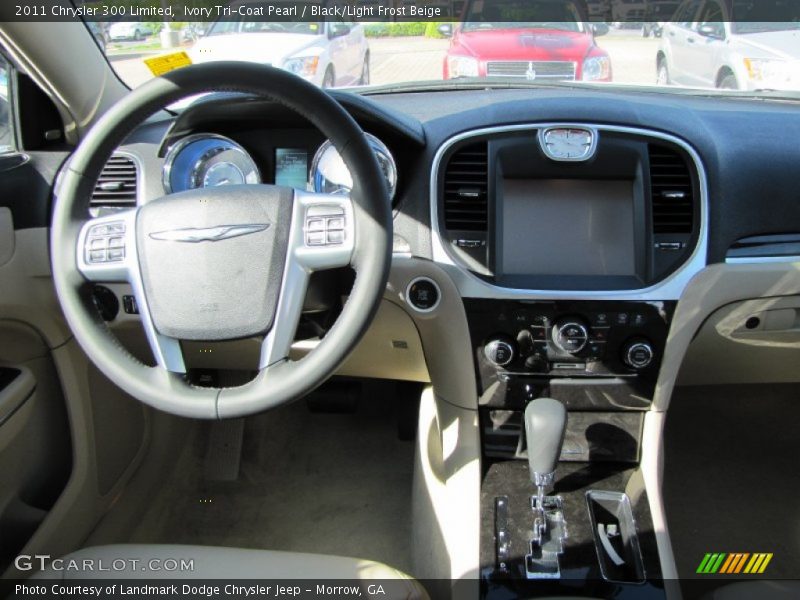Ivory Tri-Coat Pearl / Black/Light Frost Beige 2011 Chrysler 300 Limited