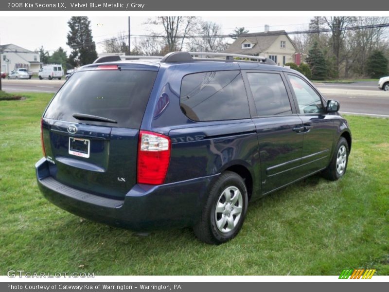 Velvet Blue Metallic / Gray 2008 Kia Sedona LX
