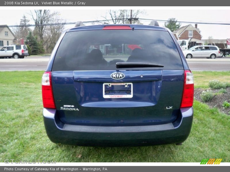 Velvet Blue Metallic / Gray 2008 Kia Sedona LX
