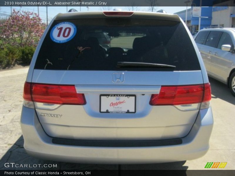 Alabaster Silver Metallic / Gray 2010 Honda Odyssey EX-L