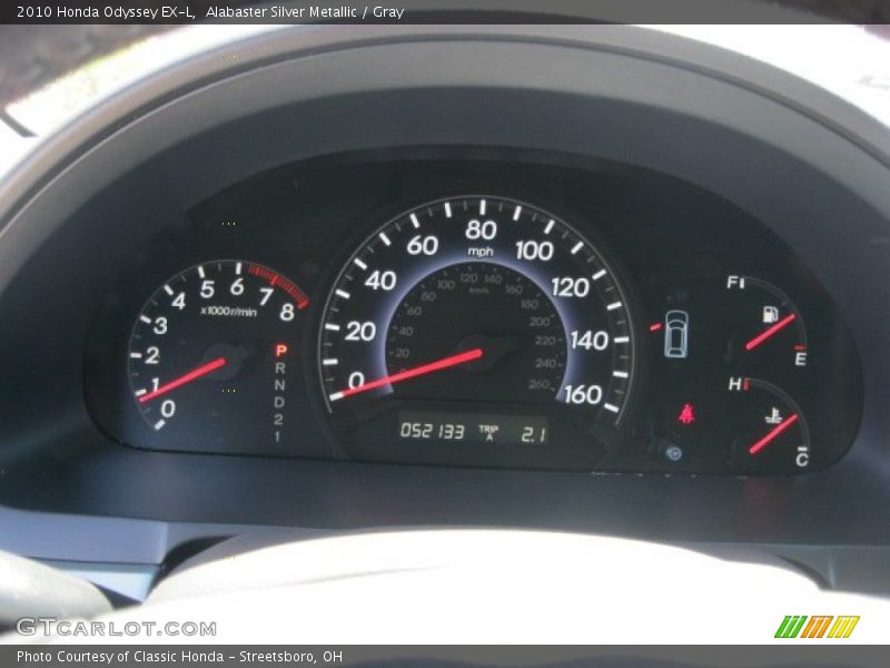 Alabaster Silver Metallic / Gray 2010 Honda Odyssey EX-L