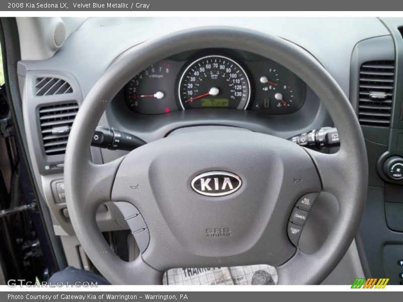 Velvet Blue Metallic / Gray 2008 Kia Sedona LX