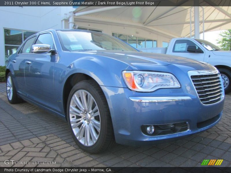 Sapphire Crystal Metallic / Dark Frost Beige/Light Frost Beige 2011 Chrysler 300 C Hemi