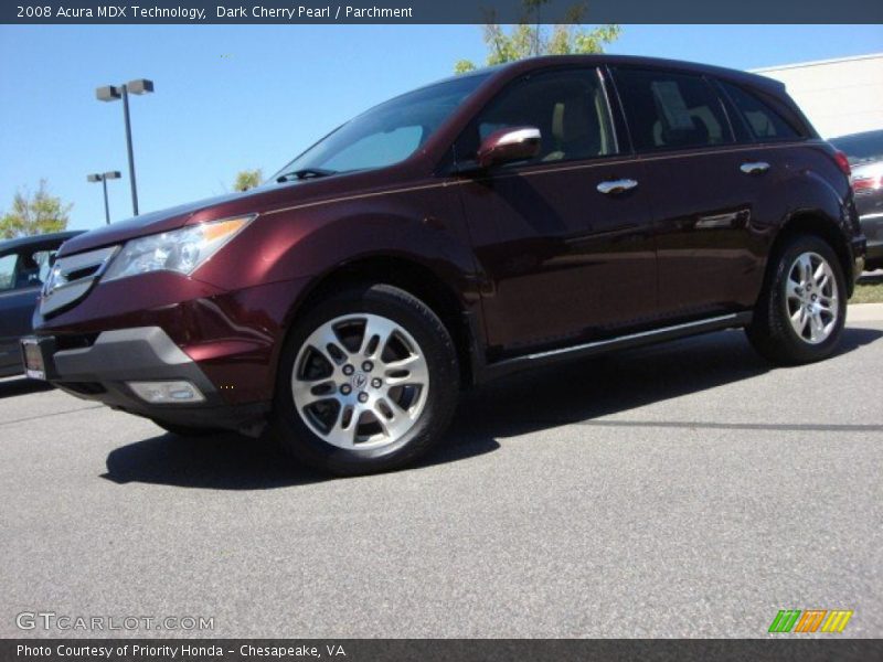 Dark Cherry Pearl / Parchment 2008 Acura MDX Technology