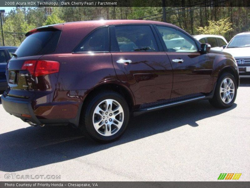 Dark Cherry Pearl / Parchment 2008 Acura MDX Technology