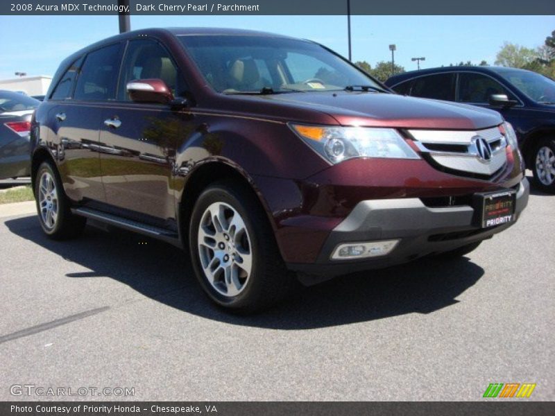 Dark Cherry Pearl / Parchment 2008 Acura MDX Technology