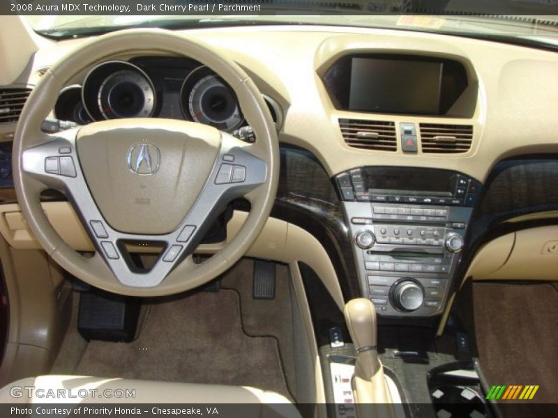 Dark Cherry Pearl / Parchment 2008 Acura MDX Technology