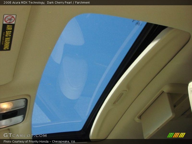 Dark Cherry Pearl / Parchment 2008 Acura MDX Technology