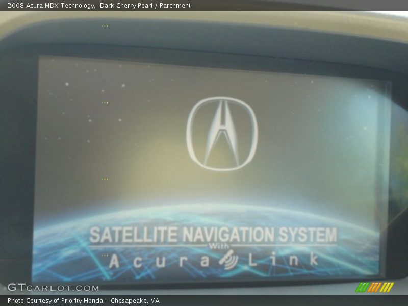 Dark Cherry Pearl / Parchment 2008 Acura MDX Technology