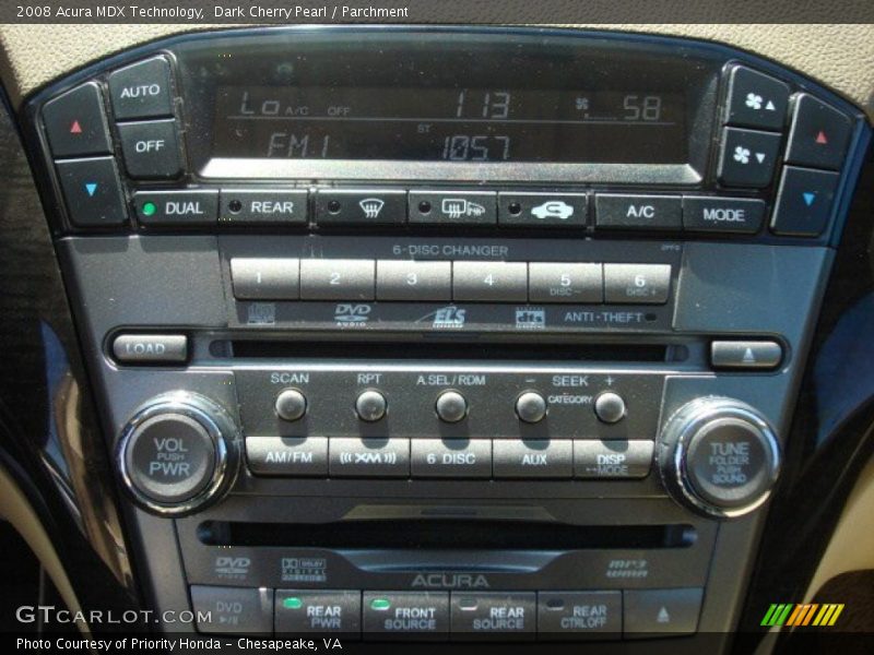 Dark Cherry Pearl / Parchment 2008 Acura MDX Technology