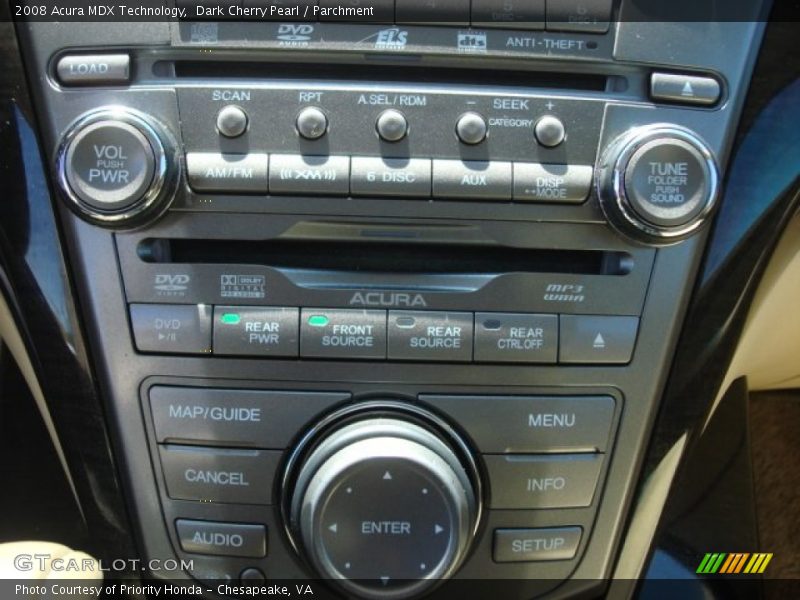 Dark Cherry Pearl / Parchment 2008 Acura MDX Technology