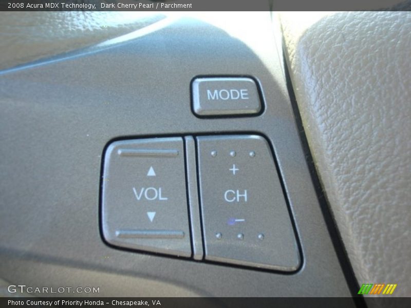 Dark Cherry Pearl / Parchment 2008 Acura MDX Technology