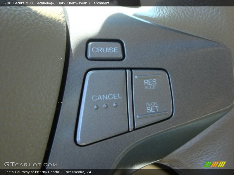 Dark Cherry Pearl / Parchment 2008 Acura MDX Technology