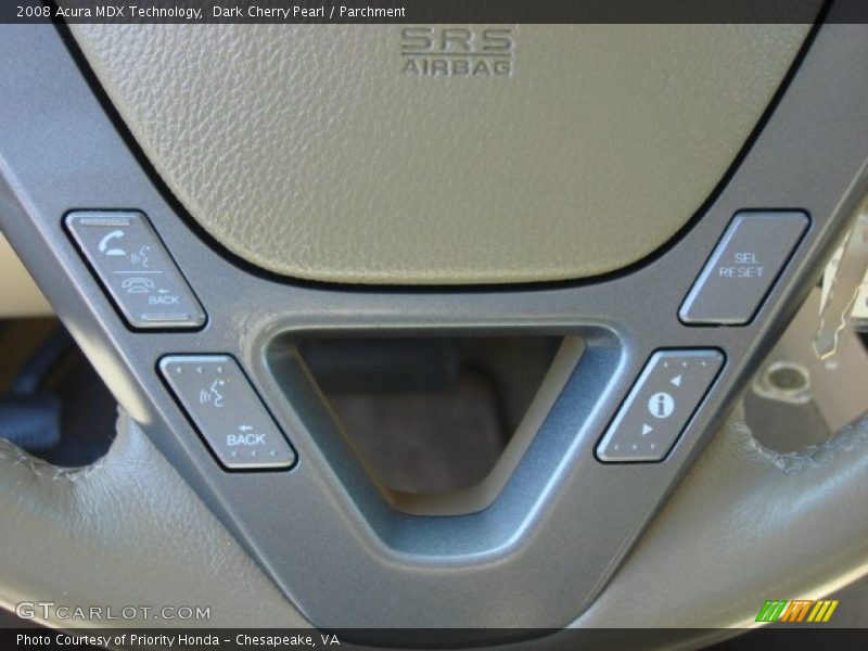 Dark Cherry Pearl / Parchment 2008 Acura MDX Technology