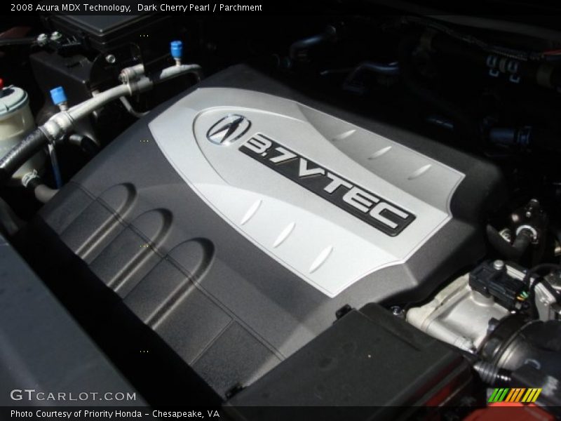 Dark Cherry Pearl / Parchment 2008 Acura MDX Technology