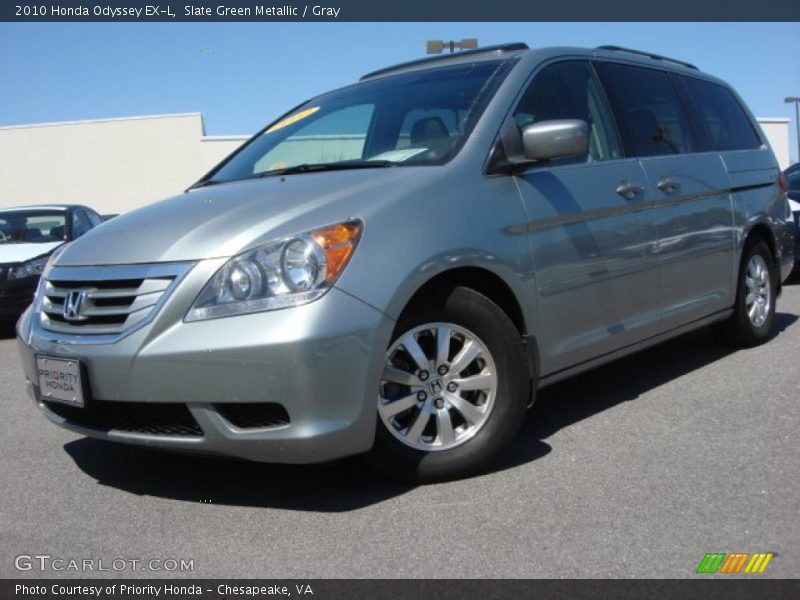 Slate Green Metallic / Gray 2010 Honda Odyssey EX-L