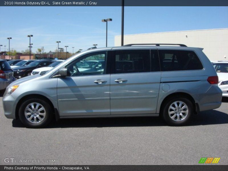 Slate Green Metallic / Gray 2010 Honda Odyssey EX-L