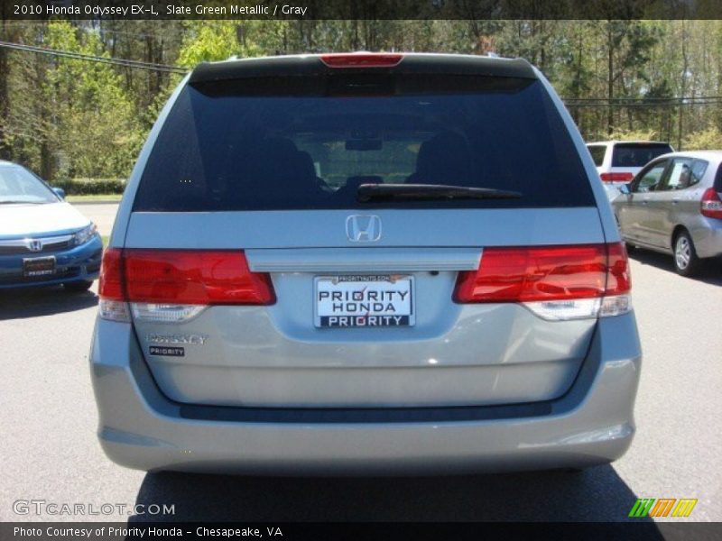 Slate Green Metallic / Gray 2010 Honda Odyssey EX-L