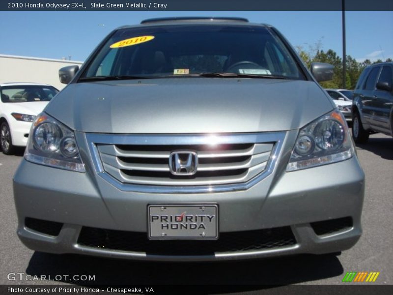 Slate Green Metallic / Gray 2010 Honda Odyssey EX-L