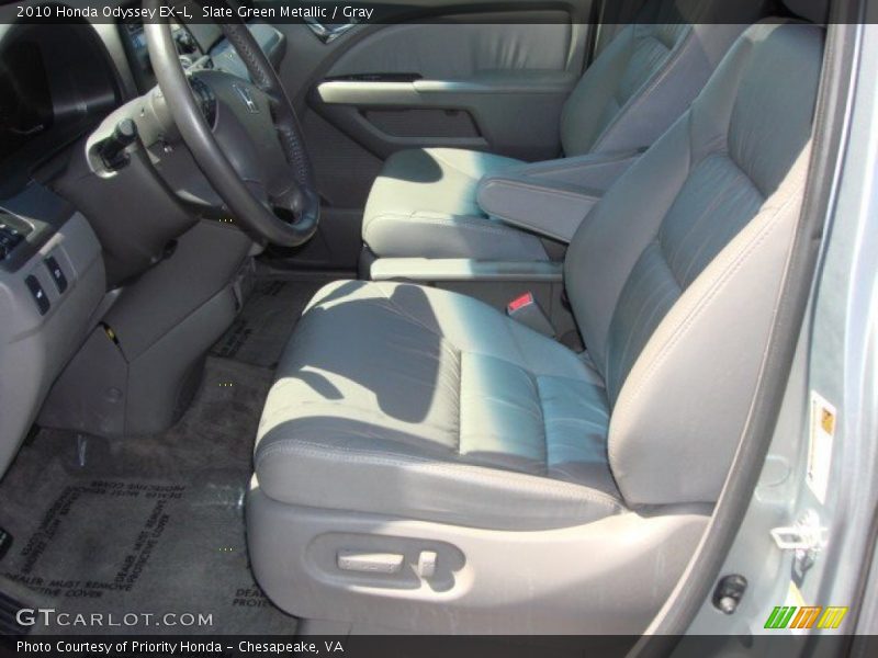 Slate Green Metallic / Gray 2010 Honda Odyssey EX-L