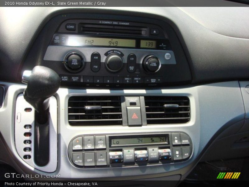 Slate Green Metallic / Gray 2010 Honda Odyssey EX-L