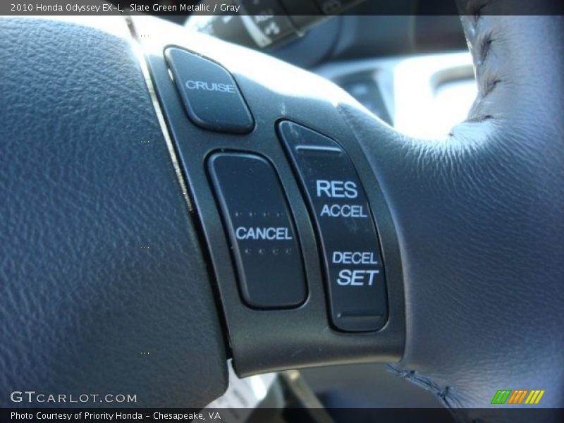 Slate Green Metallic / Gray 2010 Honda Odyssey EX-L