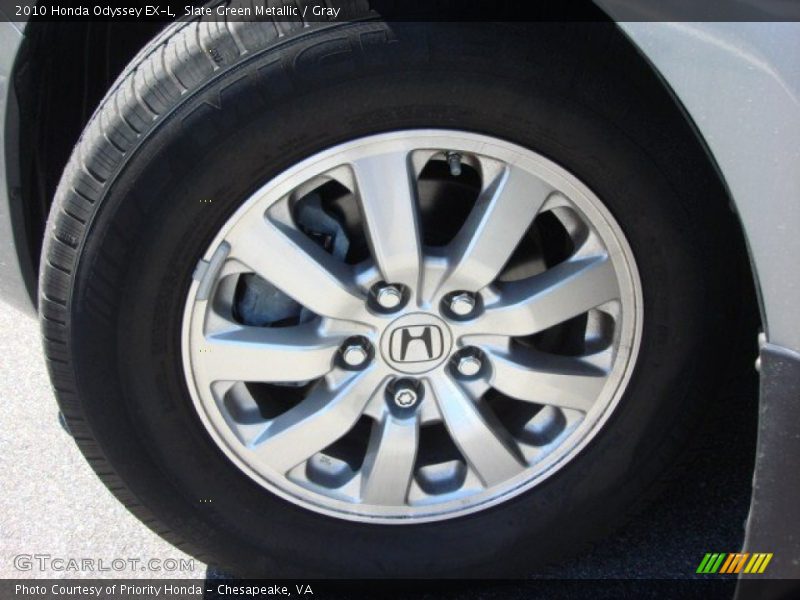 Slate Green Metallic / Gray 2010 Honda Odyssey EX-L