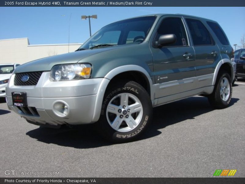 Titanium Green Metallic / Medium/Dark Flint Grey 2005 Ford Escape Hybrid 4WD