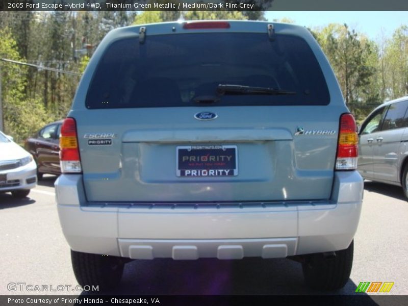 Titanium Green Metallic / Medium/Dark Flint Grey 2005 Ford Escape Hybrid 4WD