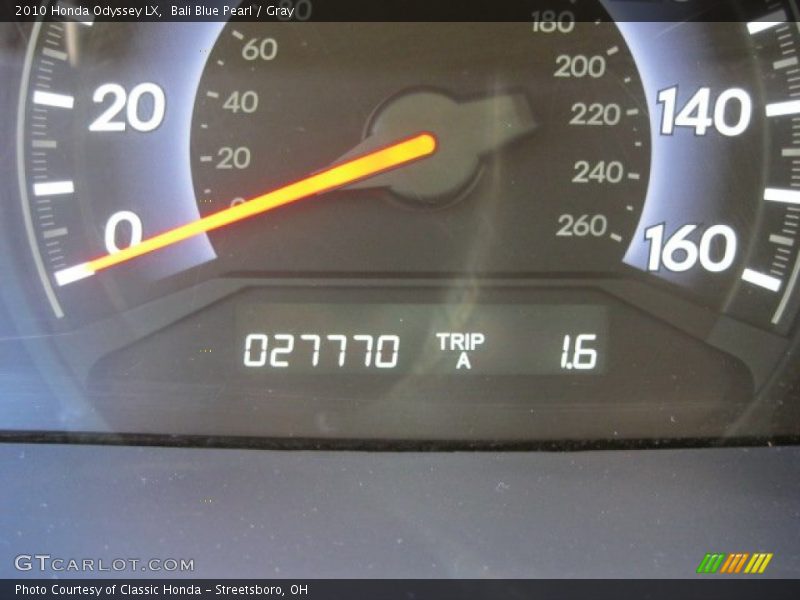 Bali Blue Pearl / Gray 2010 Honda Odyssey LX