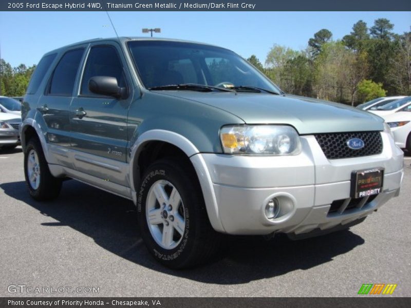 Titanium Green Metallic / Medium/Dark Flint Grey 2005 Ford Escape Hybrid 4WD