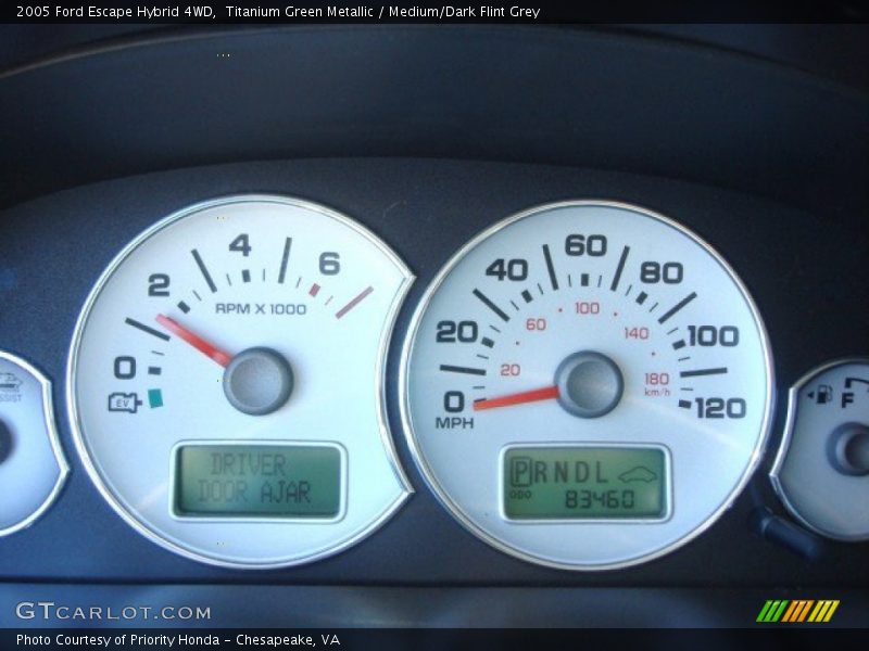 Titanium Green Metallic / Medium/Dark Flint Grey 2005 Ford Escape Hybrid 4WD
