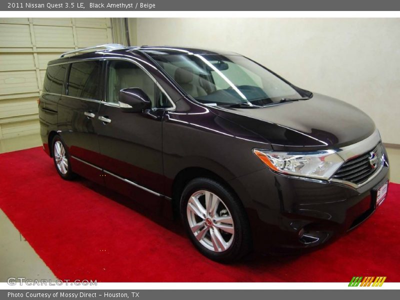 Black Amethyst / Beige 2011 Nissan Quest 3.5 LE