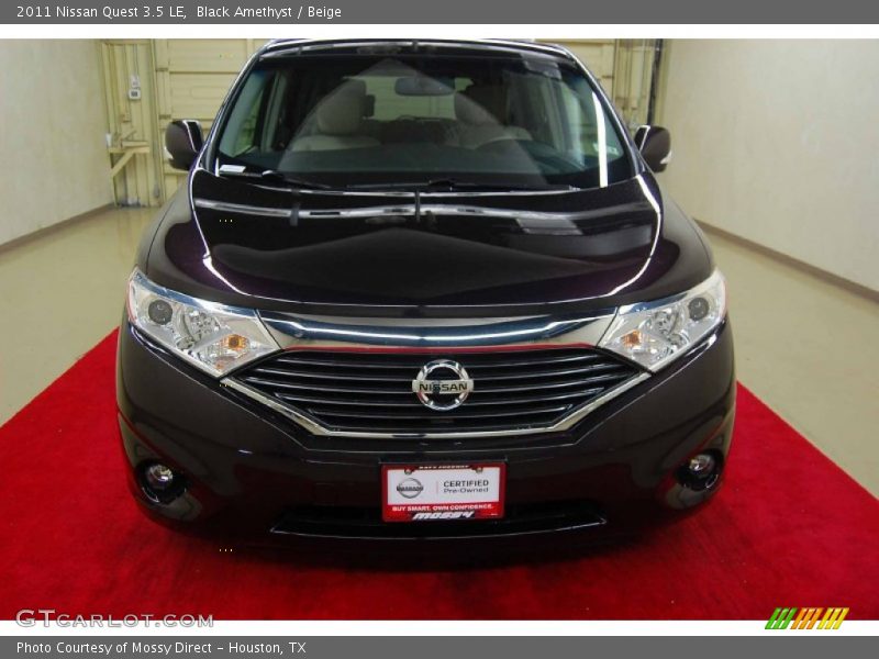 Black Amethyst / Beige 2011 Nissan Quest 3.5 LE