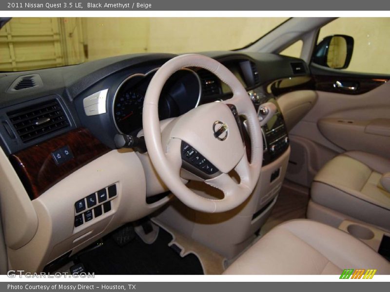 Black Amethyst / Beige 2011 Nissan Quest 3.5 LE