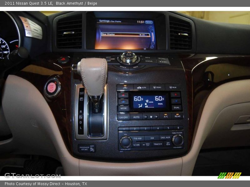 Black Amethyst / Beige 2011 Nissan Quest 3.5 LE