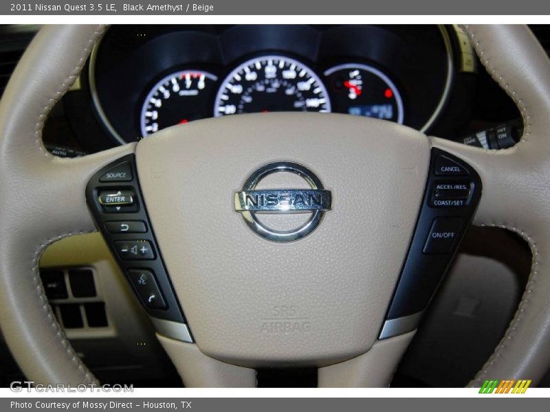Black Amethyst / Beige 2011 Nissan Quest 3.5 LE